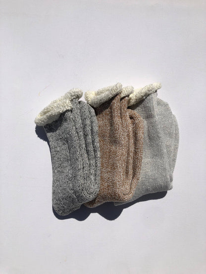 Billy Bamboo - SUPER TERRY LOOP SOCKS: Brown / Women’s 7.5 - 10.5, Men’s 7 - 11.5