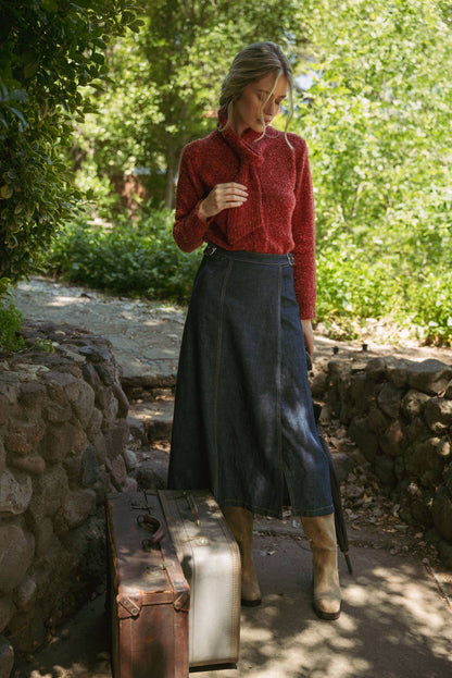 &MERCI - TYING NECK SWEATER CARDIGAN MSW11027: Black / M