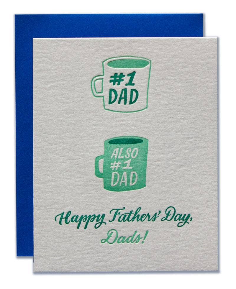 Ladyfingers Letterpress - #1 Dads Card LGBTQ Father's Day