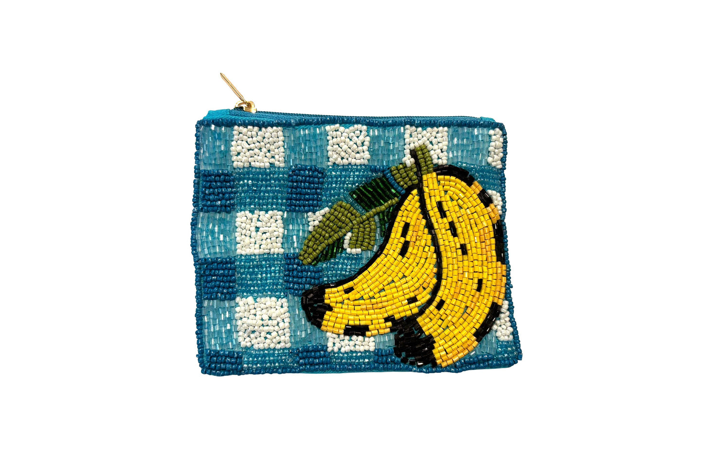 Nima Accessories Inc - Ladies Fully Beaded Banana Themed Coin Purse 