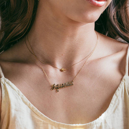 Amano Studio - Zodiac Script Necklaces – Singles: Pisces