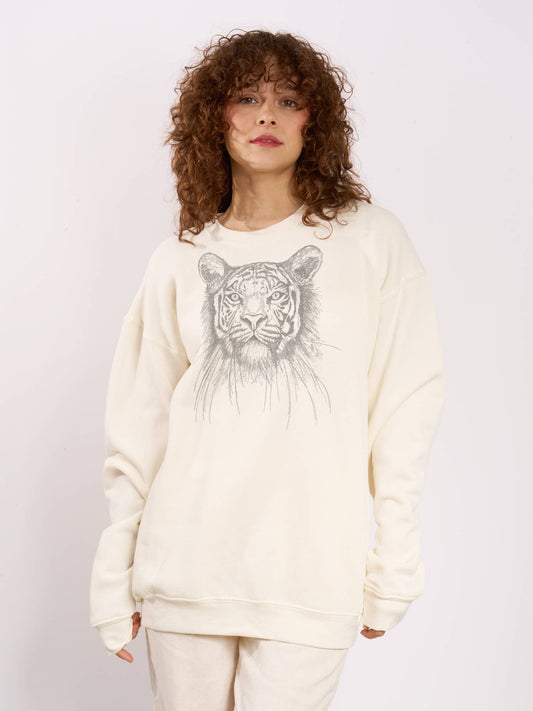 Supermaggie @ Faire - Tiger Ollie Oversized Sweatshirt: Black / Md