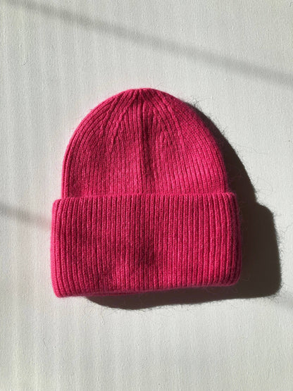 Billy Bamboo - ROYAL ANGORA WOOL BEANIE - crystal brights: Blue sapphire
