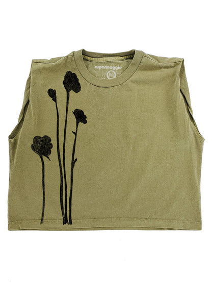 Supermaggie @ Faire - Shadow Flowers Maisie Heavyweight Muscle Tee: Pink Lavender / 2Xl