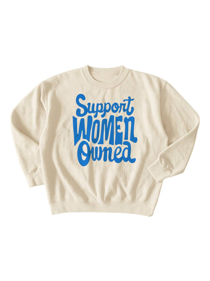 WE THE BABES - Support woman owned Graphic Sweatshirt - Vanilla: M