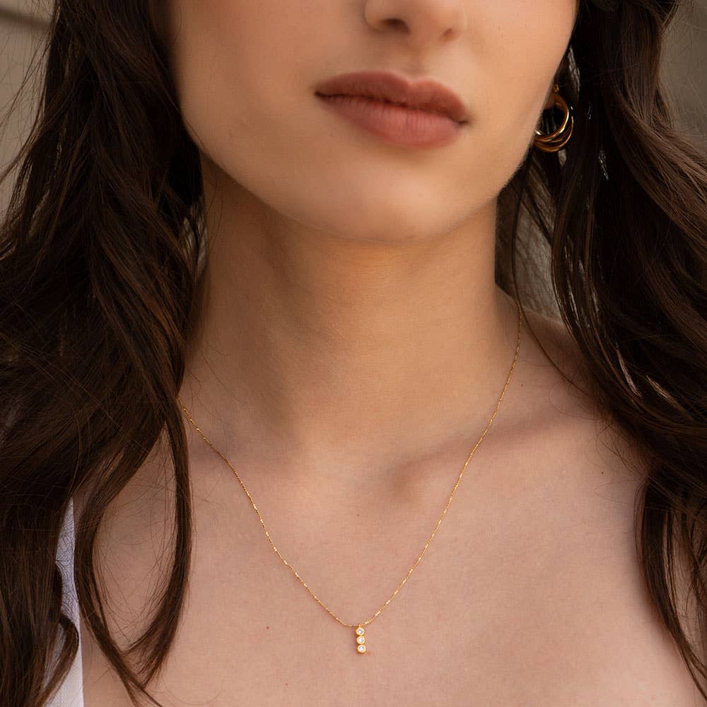 Amano Studio - Three Crystal Bar Pendant Necklace