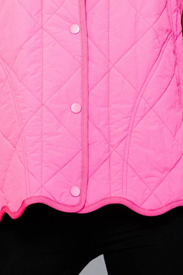 BUCKETLIST - IT2068 Quilted Vest With a down-filled: SAGE / S-M-L (2-2-2)