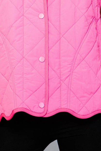 BUCKETLIST - IT2068 Quilted Vest With a down-filled: SAGE / S-M-L (2-2-2)