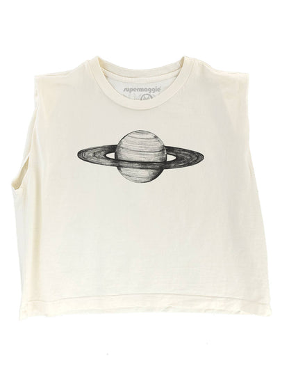 Supermaggie @ Faire - Saturn Maisie Heavyweight Muscle Tee: Off White / Sm