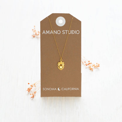 Amano Studio - Folk Heart Necklace
