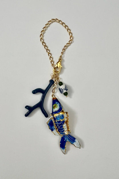Sandrine France Studio - Bag Charms: Green fish