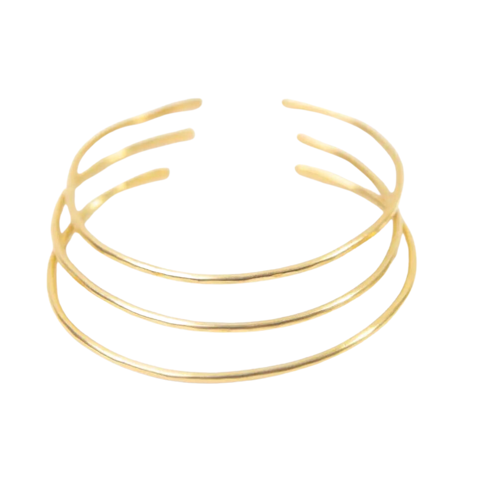 Forai - Hammered Brass Bangle