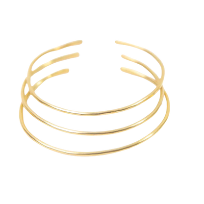 Forai - Hammered Brass Bangle