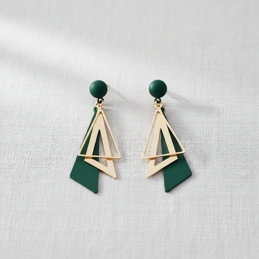 paperln - Geometric Triangle Drop Earrings