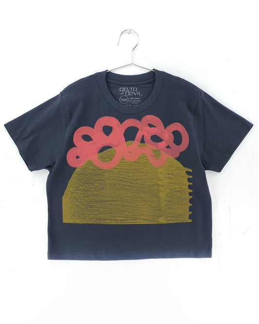 Go To Devil - Wander Womens Heavyweight High Waist Boxy Tee: Mushroom / Sm