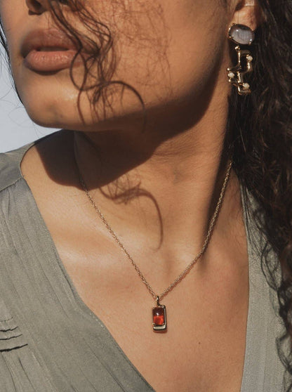 Lindsay Lewis - Foster Necklace - Brown: Gold Plated