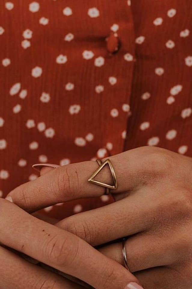 Peter and June - Geo Adjustable Ring - Triangle
