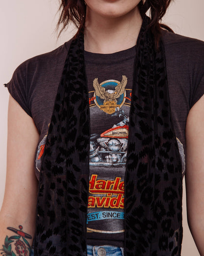 I'm With The Band - Foxey Lady Black Long Skinny Scarf