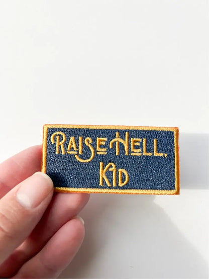 Field Trip Threads - Raise Hell Kid Patch Embroidered Iron-On for Clothing & Hats