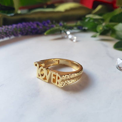 Dreamers of Dreams - The Lover Ring - 14k gold Lettering: 7
