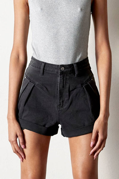 Insane Gene USA - High Rise Stretch Shorts: L