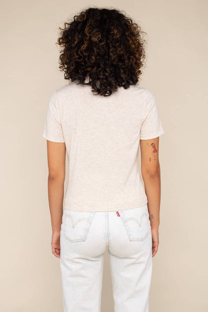 NLT - Lourdes Top: H Oatmeal / Small