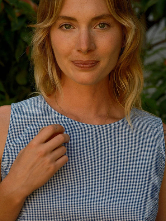 Mollusk - Polly Top: Blue Gingham / M
