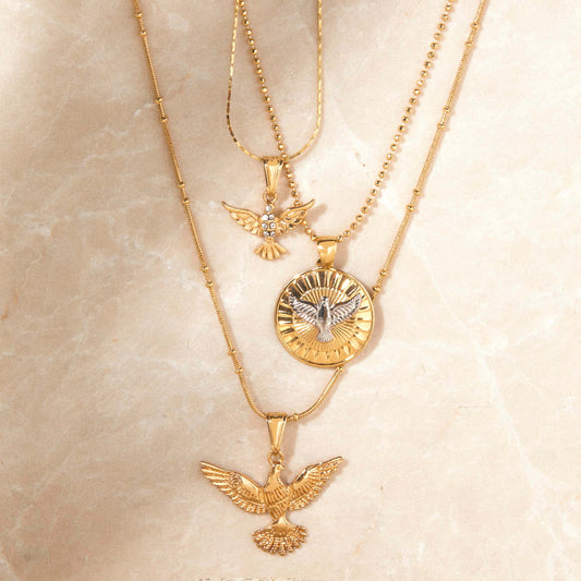 Glamrocks Jewelry - Golden Hawk Necklace: 18"