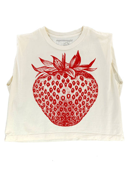 Supermaggie @ Faire - Strawberry Maisie Heavyweight Muscle Tee: Pink Lavender / Sm
