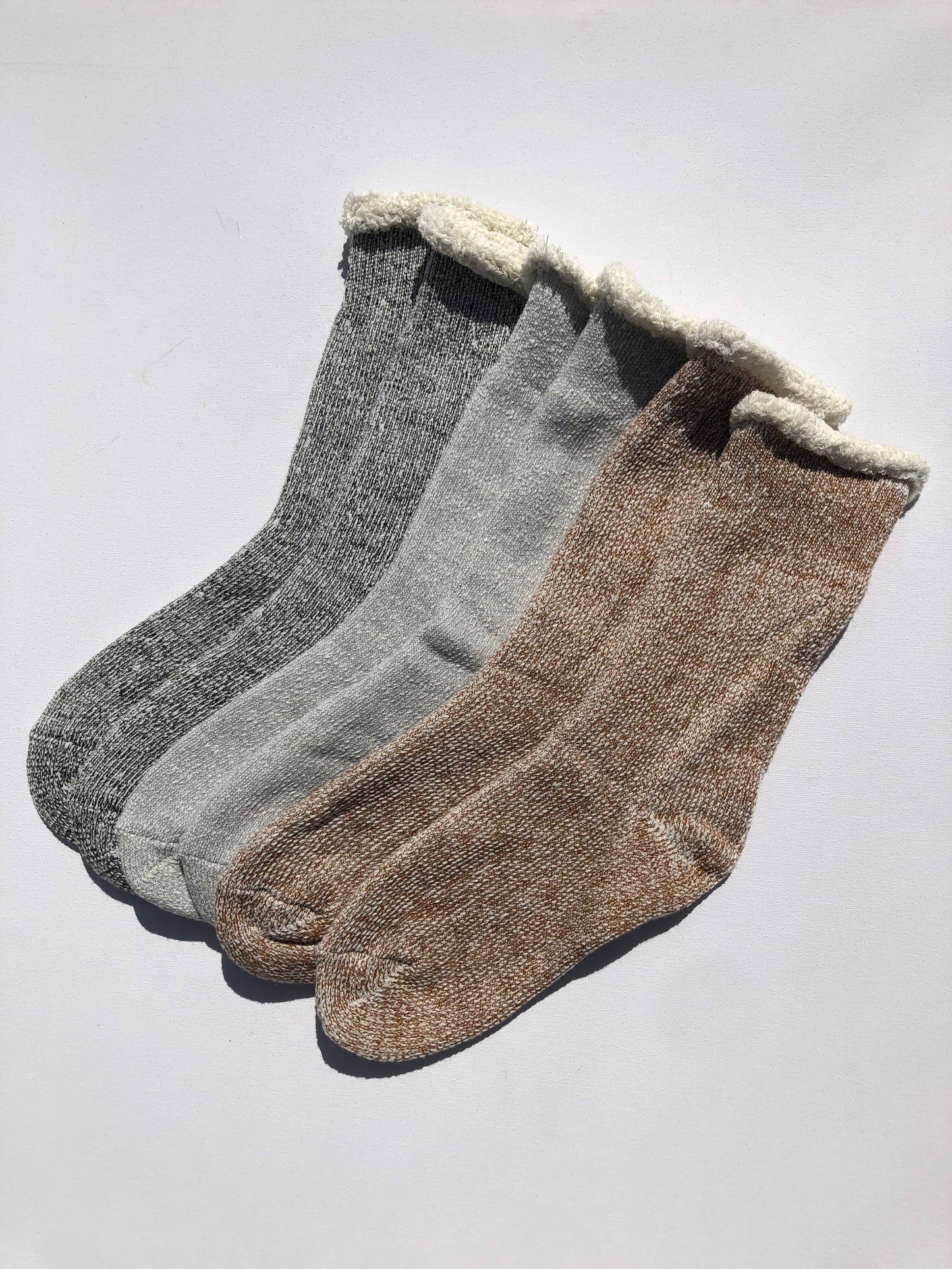 Billy Bamboo - SUPER TERRY LOOP SOCKS: Brown / Women’s 7.5 - 10.5, Men’s 7 - 11.5