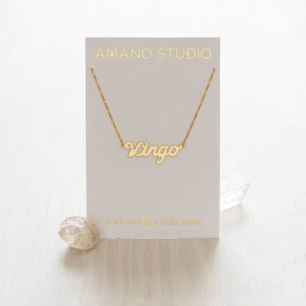 Amano Studio - Zodiac Script Necklaces – Singles: Pisces