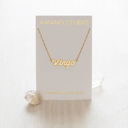 Amano Studio - Zodiac Script Necklaces – Singles: Pisces