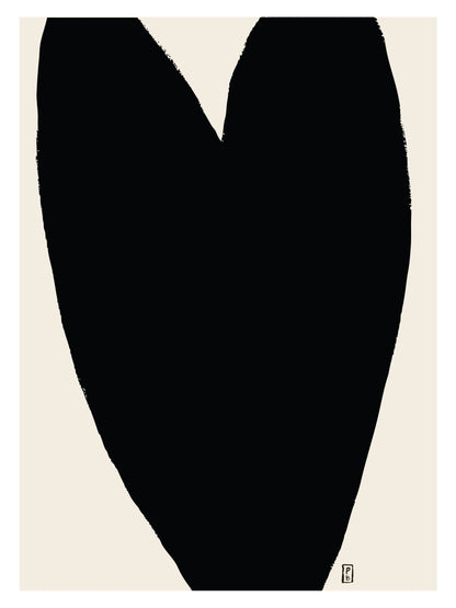 Pascale Berkowitz Studio Art - Black Heart Giclée Fine Art Print: 11x14