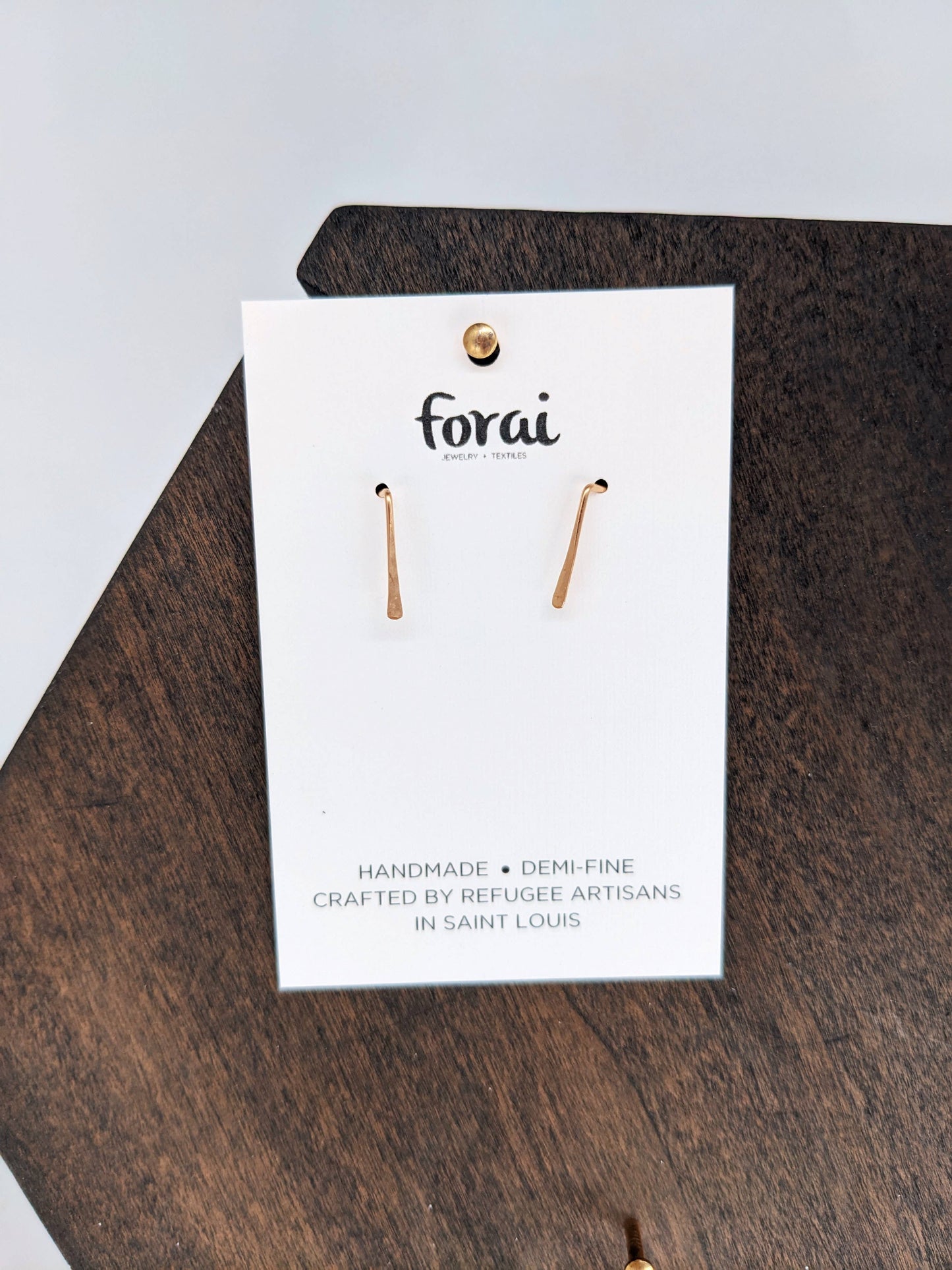 Forai - Indra Staple Earrings in 14K Gold Filled