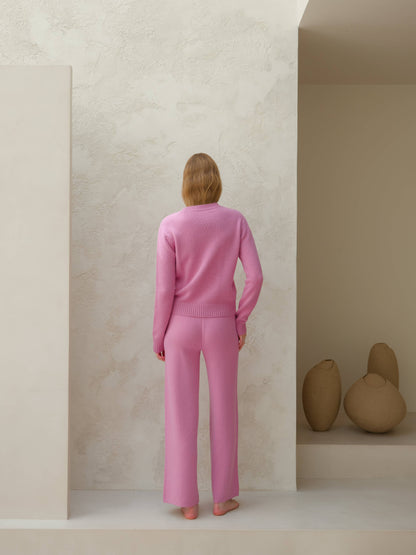 Lèmme - Cashmere blend wide-leg pants: Ceruleo / M