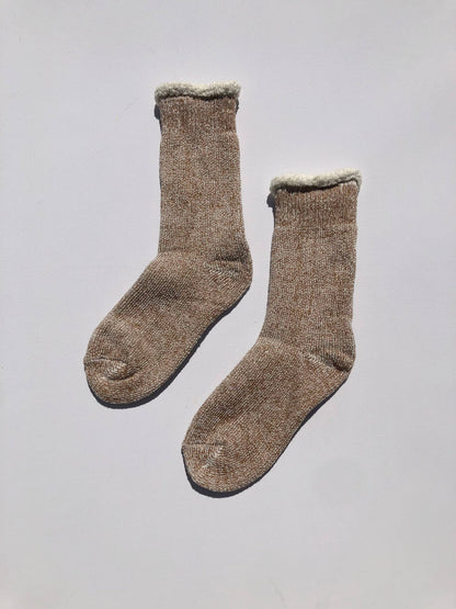 Billy Bamboo - SUPER TERRY LOOP SOCKS: Brown / Women’s 7.5 - 10.5, Men’s 7 - 11.5