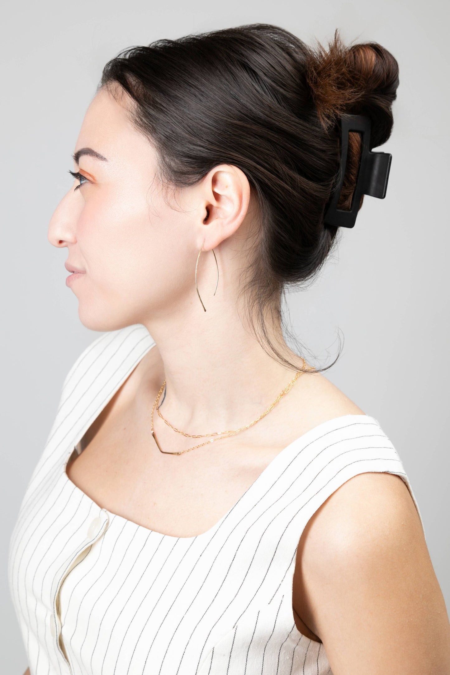 Forai - Qasioun Minimalist Threader Earrings in 14k Gold Fill