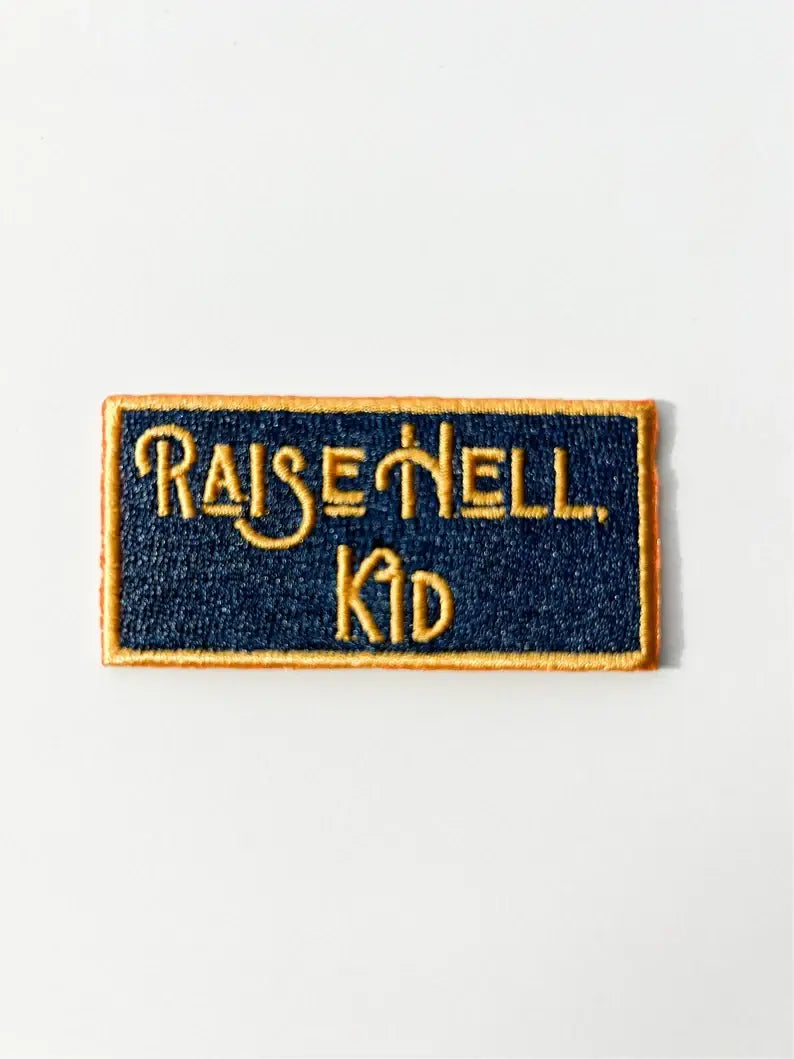 Field Trip Threads - Raise Hell Kid Patch Embroidered Iron-On for Clothing & Hats