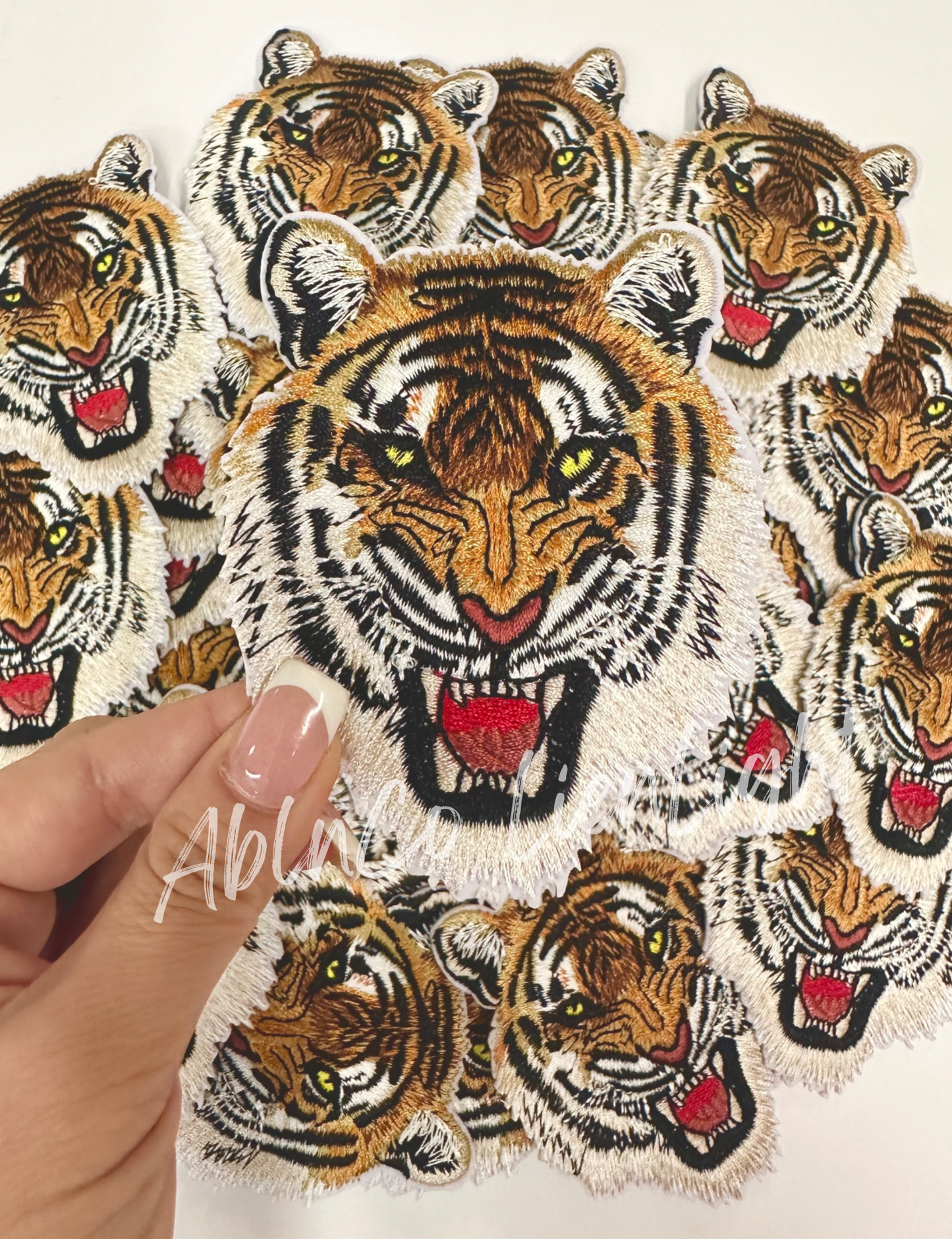 ABLNco - Trucker hat patches roaring tiger embroidery patch iron on