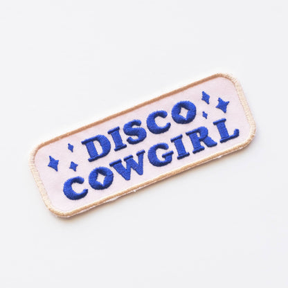 Union Made - Disco Cowgirl Embroidered Iron on Patch: Yes