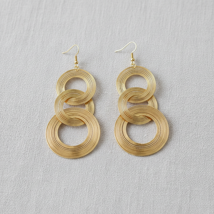 paperln - Exquisite Geometric Circle Drop Earrings