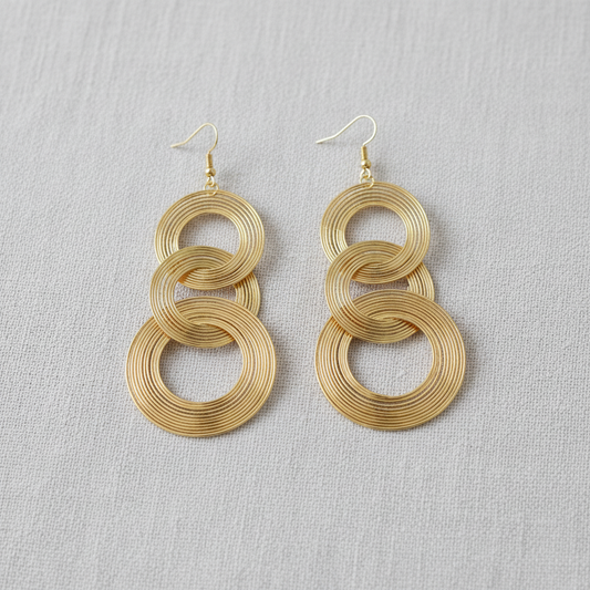 paperln - Exquisite Geometric Circle Drop Earrings