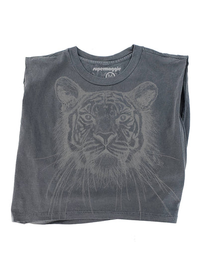 Supermaggie @ Faire - Tiger Maisie Heavyweight Muscle Tee: Pink Lavender / Sm