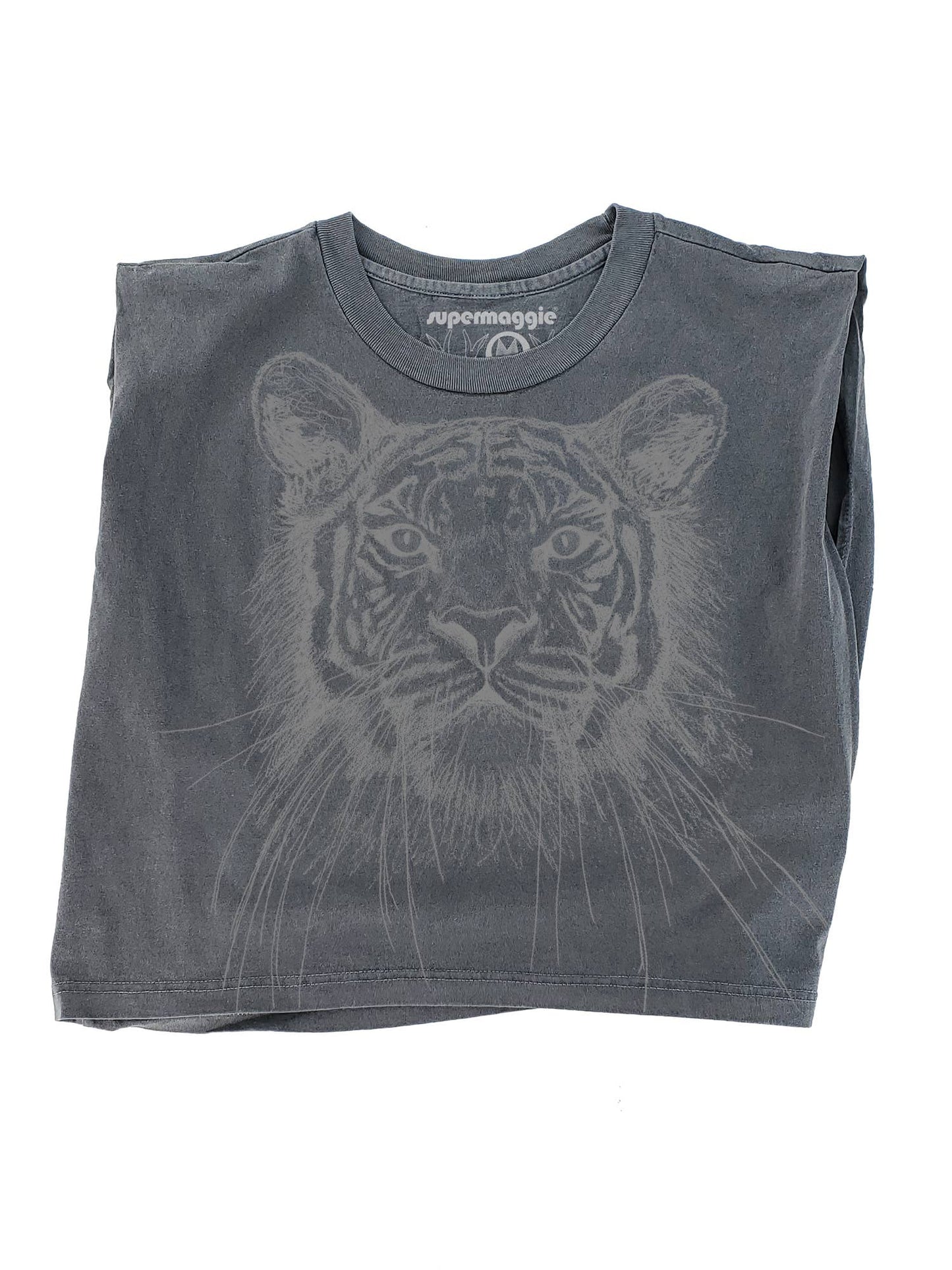 Supermaggie @ Faire - Tiger Maisie Heavyweight Muscle Tee: Pink Lavender / Lg