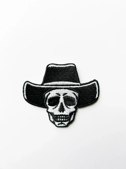 Field Trip Threads - Cowboy Skull Skeleton Iron on Patch Western Cowgirl