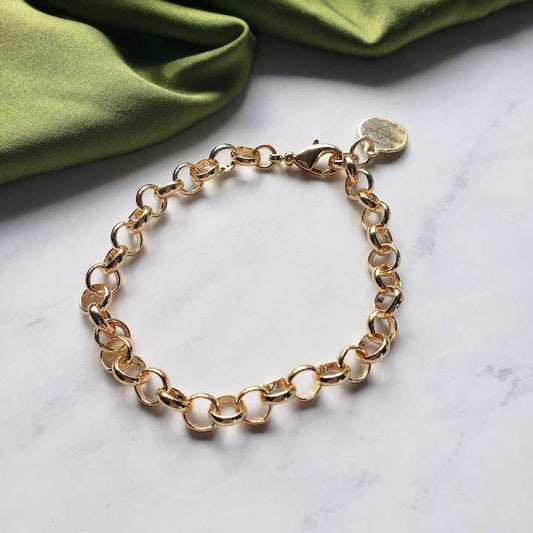 Dreamers of Dreams - Chunky Rolo Chain Gold Plated Bracelet