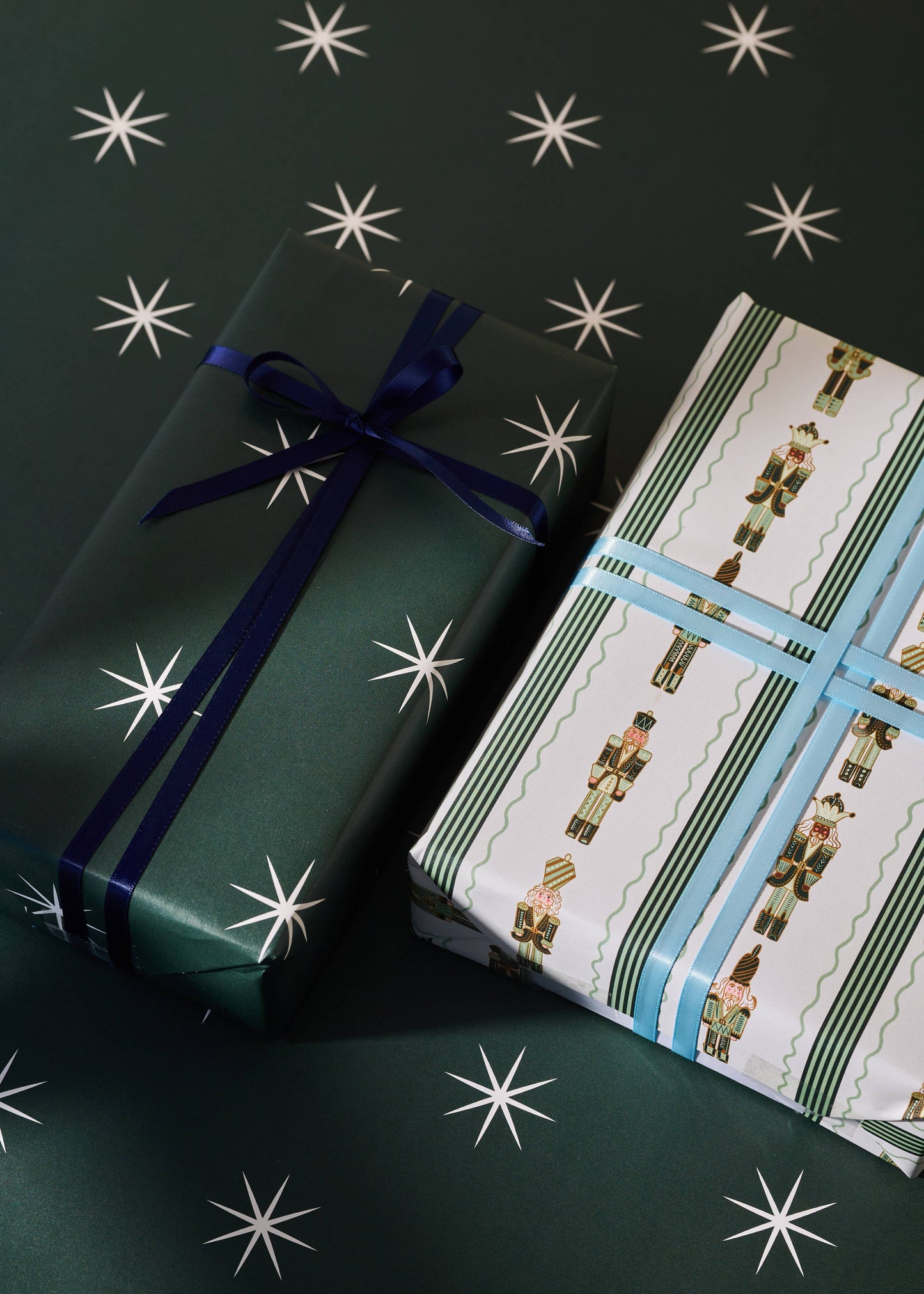 One & Only Paper - Nutcracker Stripe Stars Double Sided Gift Wrap | 3 Sheets