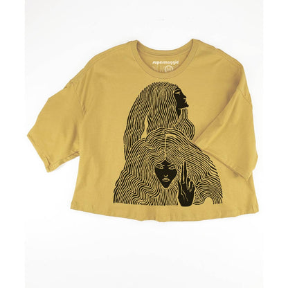 Supermaggie @ Faire - Witches Clover Crop Tee: Black / Sm
