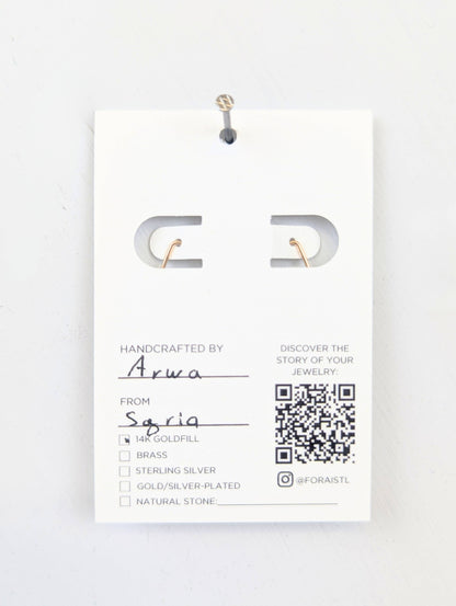 Forai - Half Moon Threader Hoop Earrings in 14 Karat Gold Filled