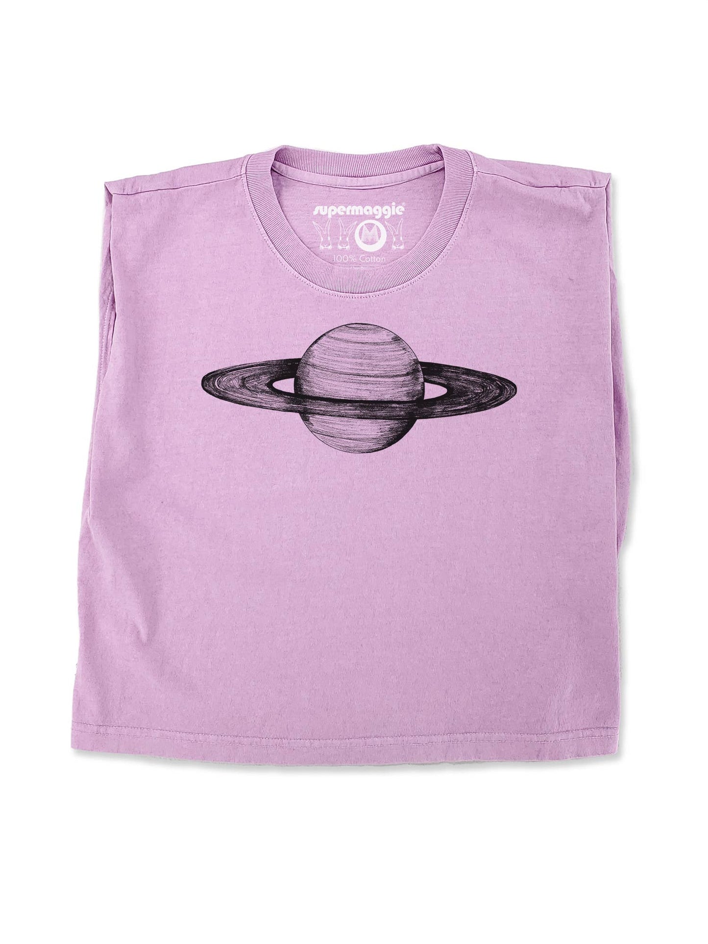 Supermaggie @ Faire - Saturn Maisie Heavyweight Muscle Tee: Off White / Sm